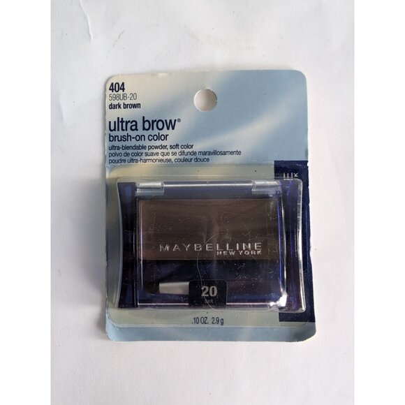 Maybelline Ultra Brow Brush- On Color Dark Brown 404 Vintage NOS - Picture 1 of 2